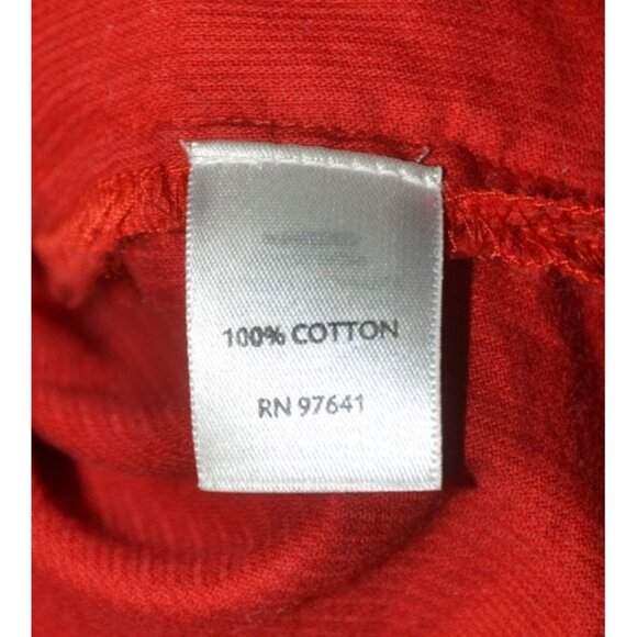 J. Jill Red Corduroy Button Front Tunic Blouse Top Plus Size 1X Cotton Holiday - Picture 8 of 9